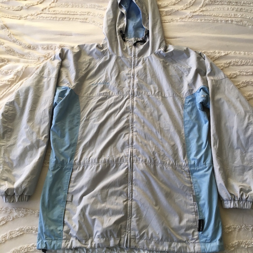 Columbia Light Blue Hooded Jacket M